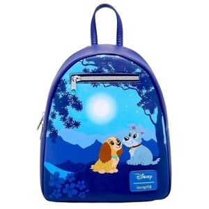 Loungefly Disney Lady and the Tramp Moonlight Stroll Mini Backpack NWOT